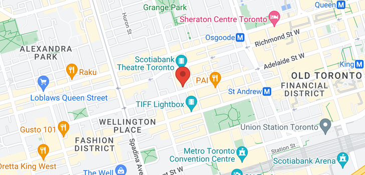 map of #PH-1 -290 ADELAIDE ST W